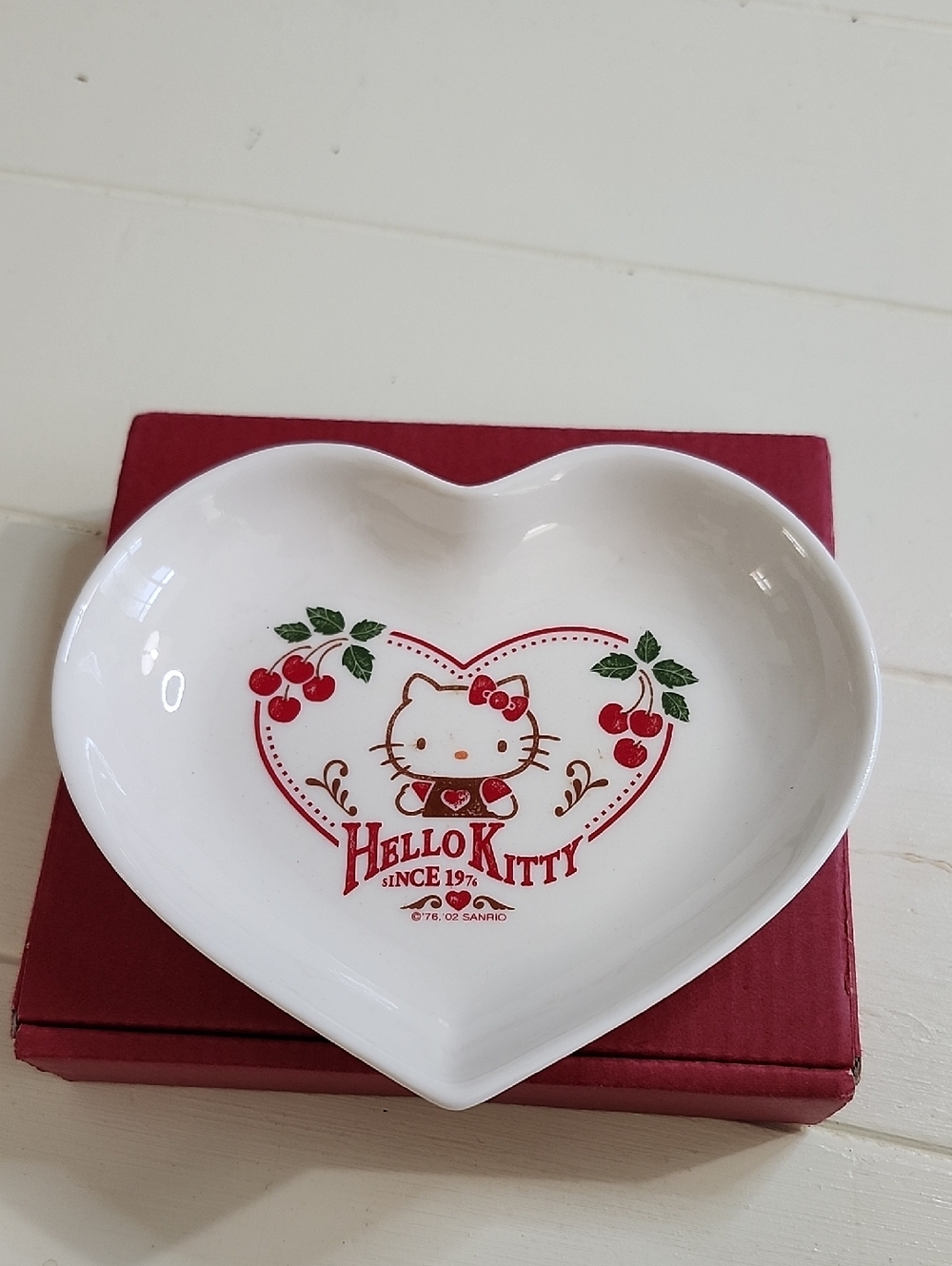 Sanrio Hello Kitty Cherries Heart Trinket Dish